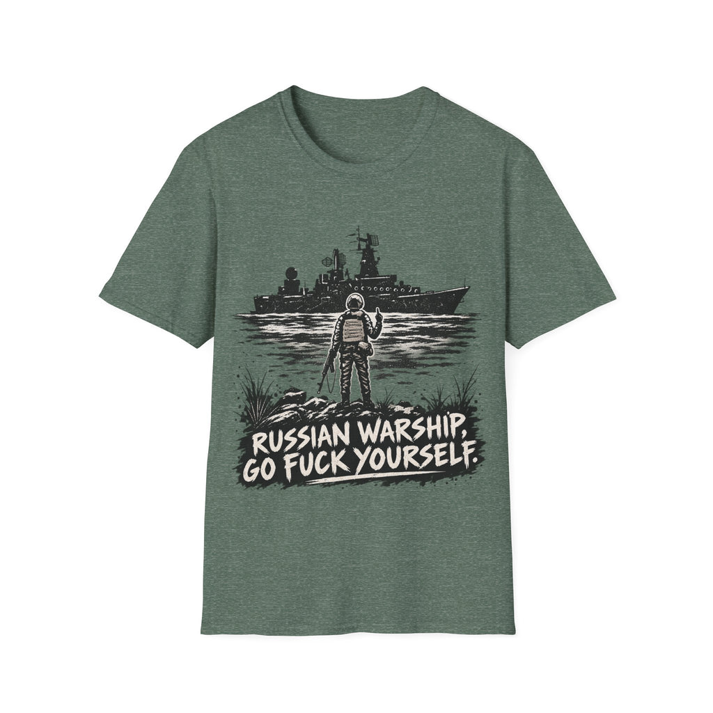 Graphic T-Shirt — "Russian Warship, Go F*** Yourself" Protest Tee