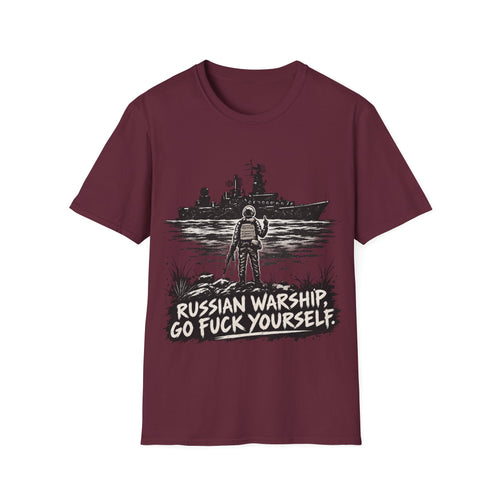 Graphic T-Shirt — "Russian Warship, Go F*** Yourself" Protest Tee