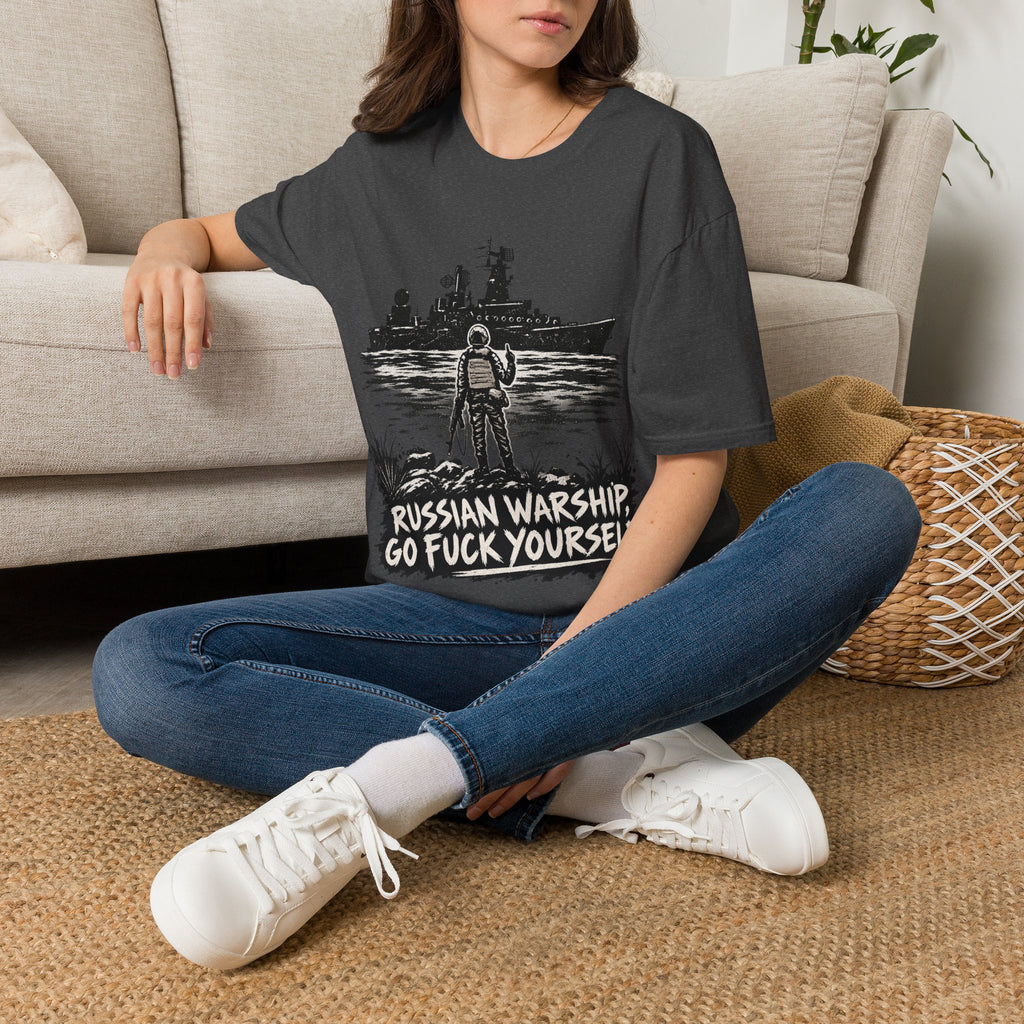 Graphic T-Shirt — "Russian Warship, Go F*** Yourself" Protest Tee